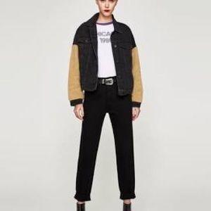 Zara High Waist Mom Fit Jeans